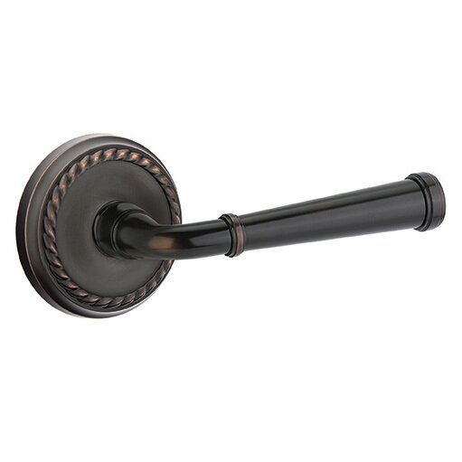 Privacy Right Handed Merrimack Lever With Rope Rose in Oil Rubbed Bronze