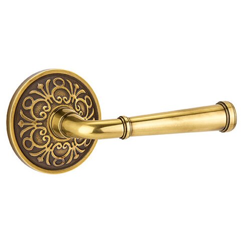 Privacy Right Handed Merrimack Lever With Lancaster Rose in French Antique Brass