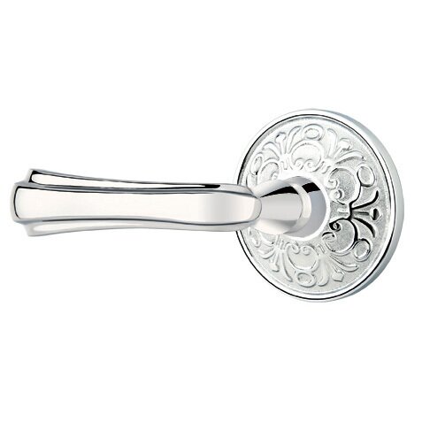 Privacy Left Handed Wembley Lever With Lancaster Rose in Polished Chrome