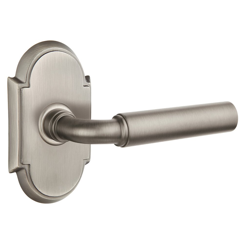 Privacy Right Handed Manning Door Lever With #8 Rose in Pewter