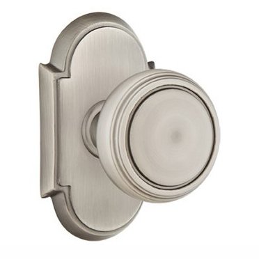 Privacy Norwich Door Knob With #8 Rose in Pewter