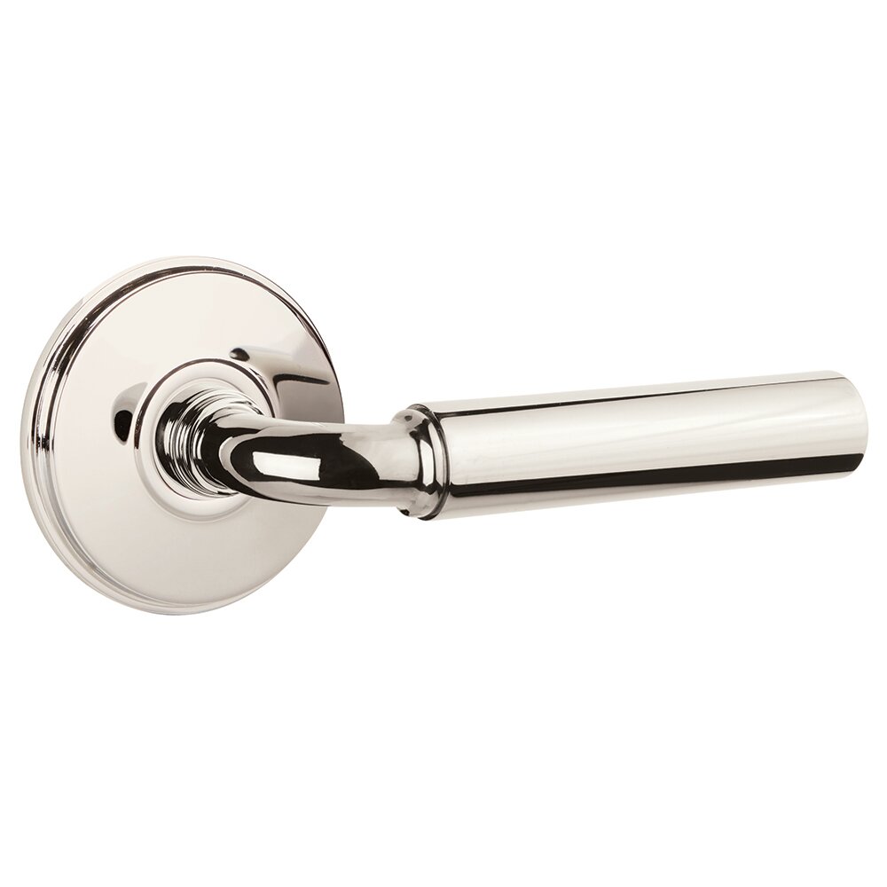 Privacy Right Handed Manning Door Lever With Watford Rose in Polished Nickel