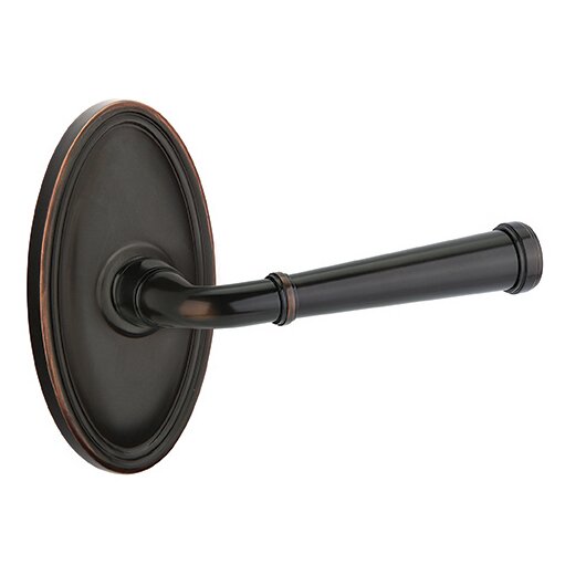 Privacy Right Handed Merrimack Lever With Oval Rose in Oil Rubbed Bronze