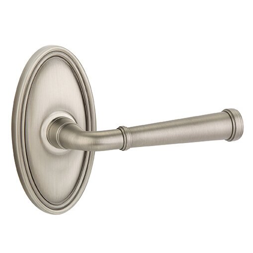 Privacy Right Handed Merrimack Lever With Oval Rose in Pewter