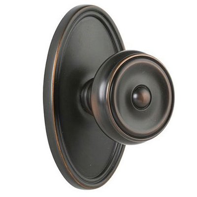 Privacy Waverly Door Knob With Oval Rose in Oil Rubbed Bronze
