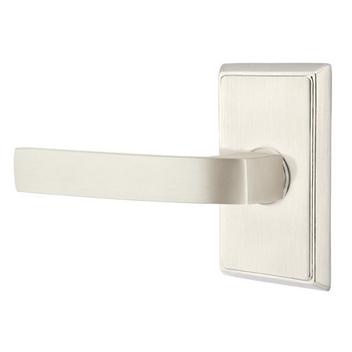 Privacy Breslin Left Handed Lever with Rectangular Rose in Satin Nickel