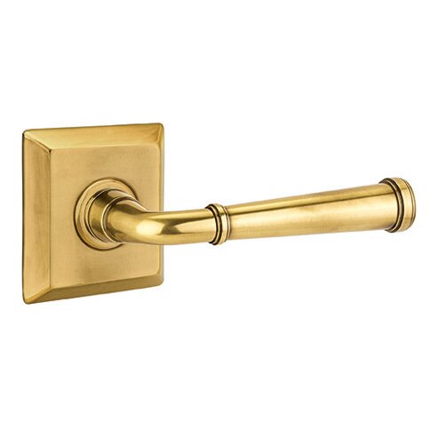 Privacy Right Handed Merrimack Lever With Quincy Rose in French Antique Brass