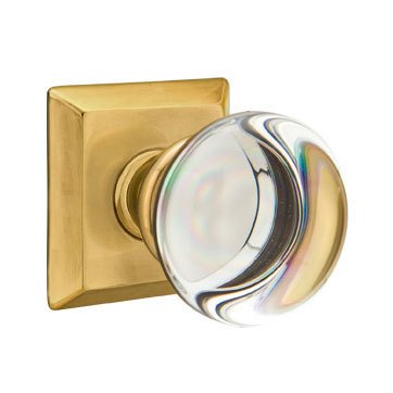 Providence Privacy Door Knob with Quincy Rose in French Antique Brass