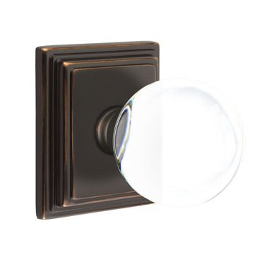 Bristol Privacy Door Knob with Wilshire Rose in Oil Rubbed Bronze