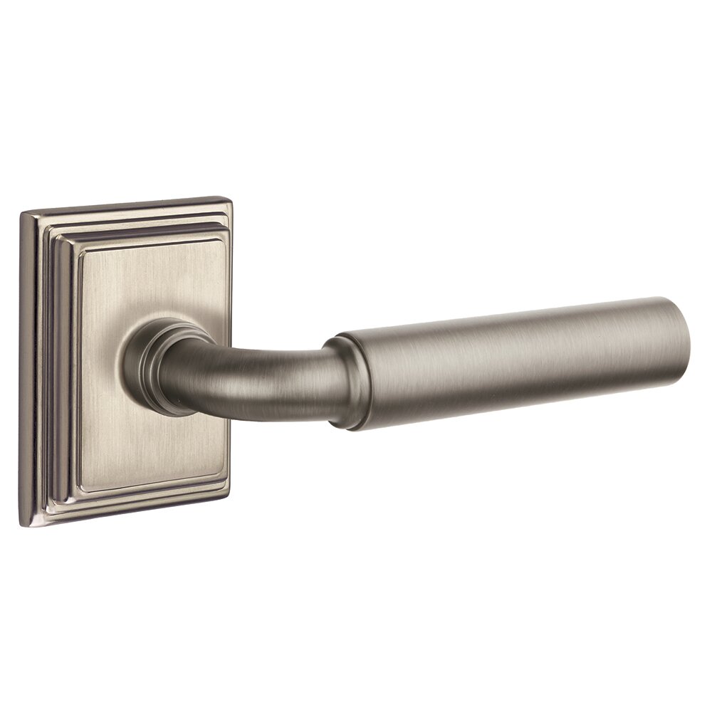 Privacy Right Handed Manning Door Lever With Wilshire Rose in Pewter