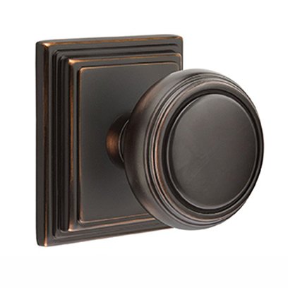 Privacy Norwich Door Knob With Wilshire Rose in Oil Rubbed Bronze