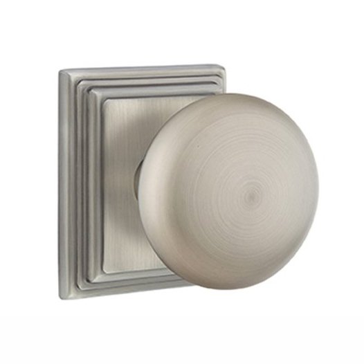 Privacy Providence Door Knob With Wilshire Rose in Pewter