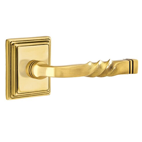 Privacy Right Handed Sante Fe Lever With Wilshire Rose in French Antique Brass