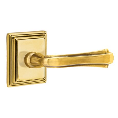 Privacy Right Handed Wembley Lever With Wilshire Rose in French Antique Brass