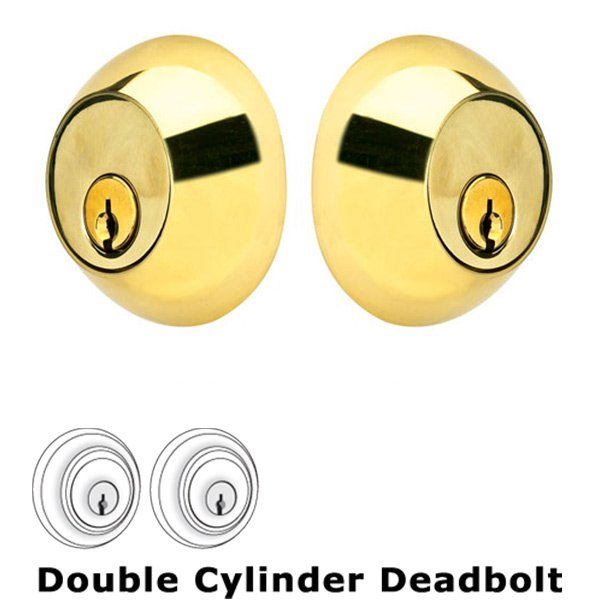 Regular Double Cylinder Deadbolt in Polished Brass