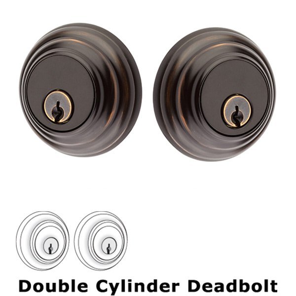Low Profile Double Cylinder Deadbolt in Oil Rubbed Bronze