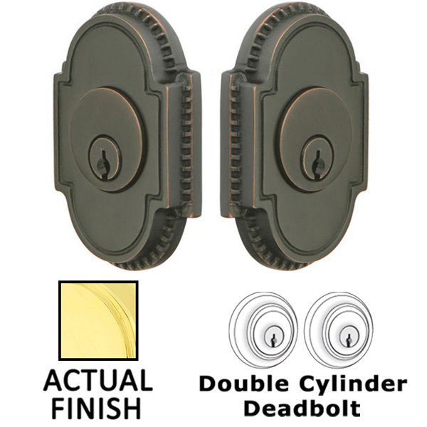 Knoxville Double Cylinder Deadbolt in Polished Brass