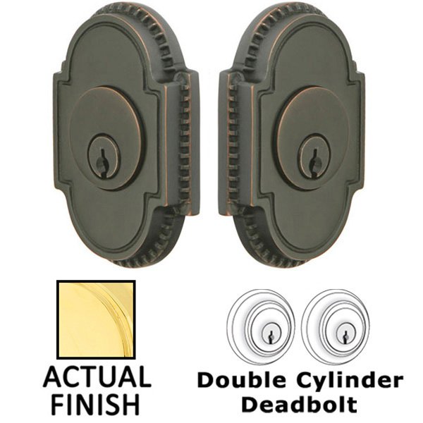 Knoxville Double Cylinder Deadbolt in Unlacquered Brass
