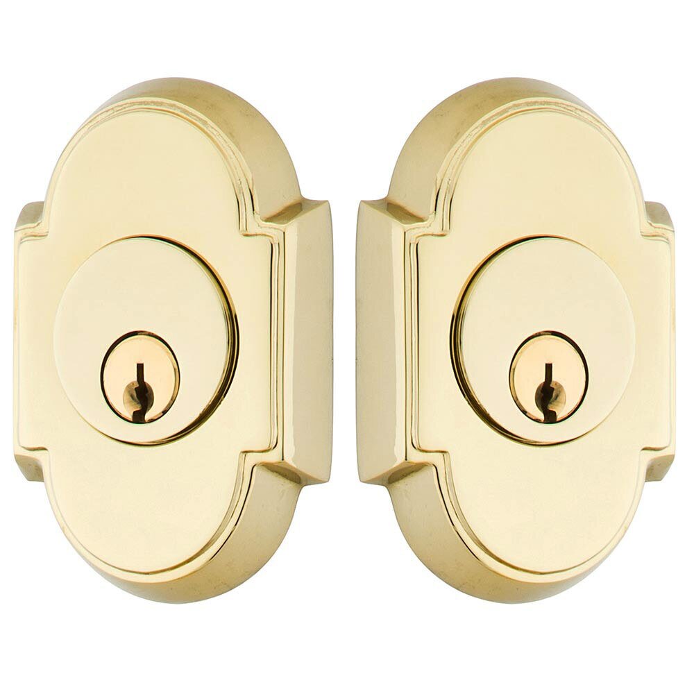 #8 Double Cylinder Deadbolt in Unlacquered Brass