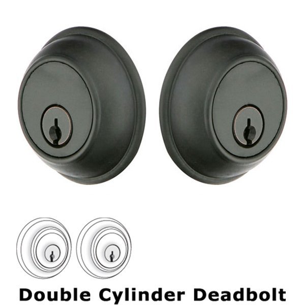 Tuscany Classic Double Cylinder Deadbolt in Flat Black Bronze