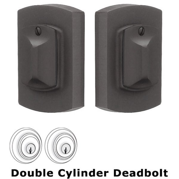 #4 Double Cylinder Deadbolt in Flat Black Bronze