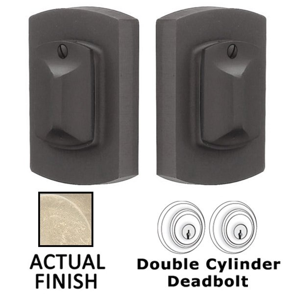 #4 Double Cylinder Deadbolt in Tumbled White Bronze