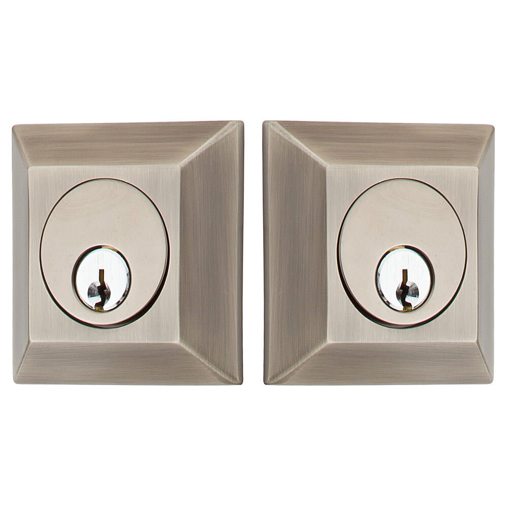 Quincy Double Cylinder Deadbolt in Pewter