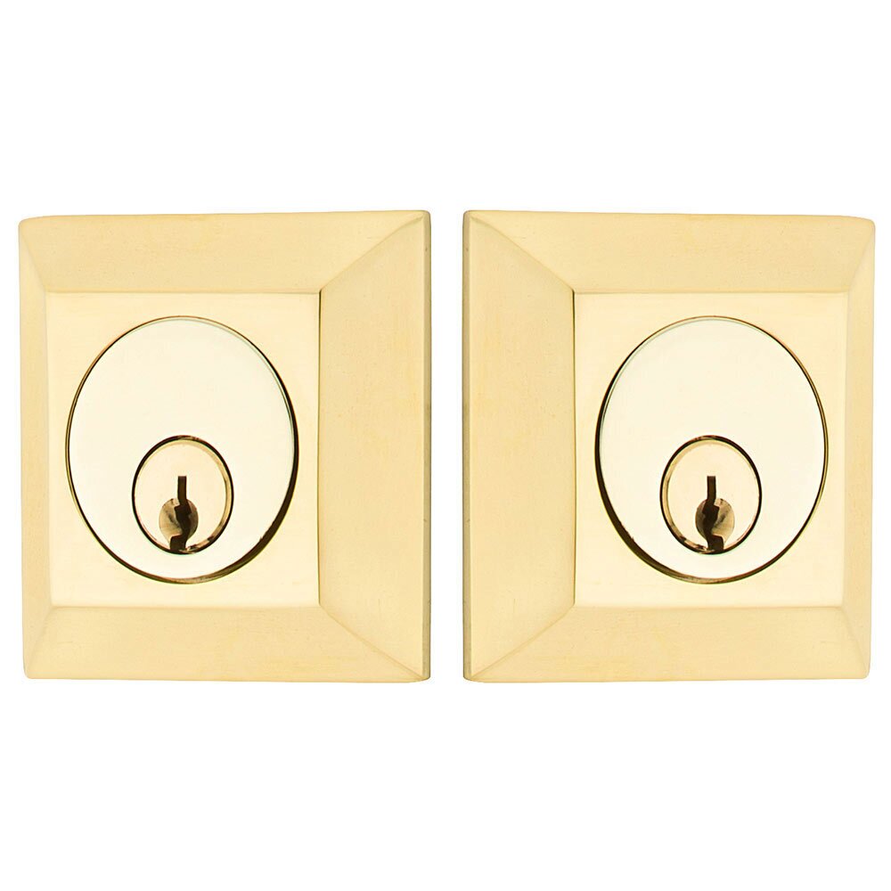 Quincy Double Cylinder Deadbolt in Unlacquered Brass