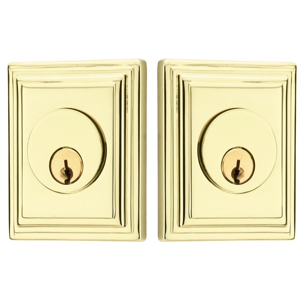 Wilshire Double Cylinder Deadbolt in Polished Brass