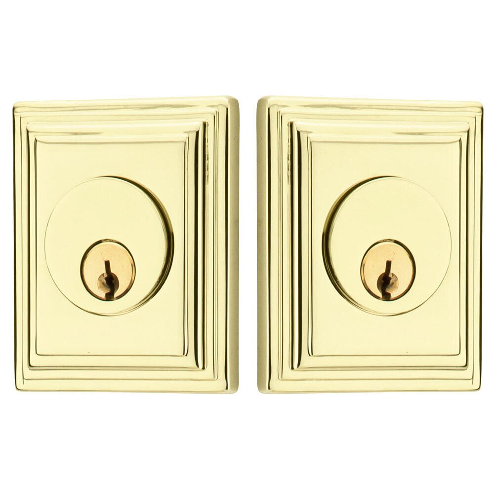 Wilshire Double Cylinder Deadbolt in Unlacquered Brass