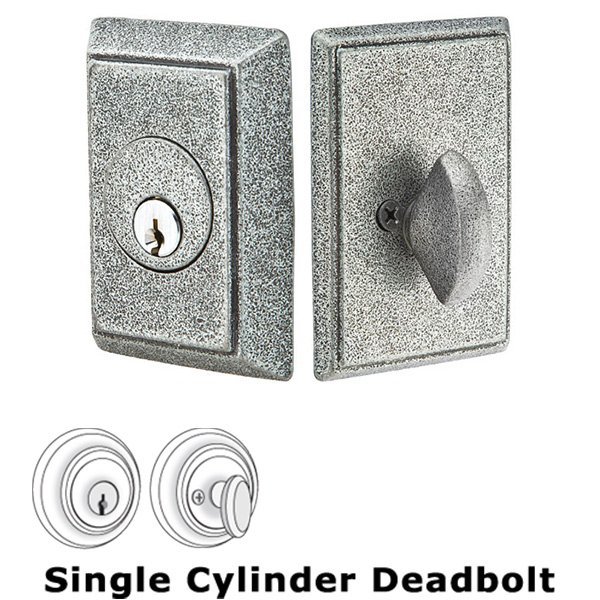 Wrought Steel #3 Single Cylinder Deadbolt in Satin Steel