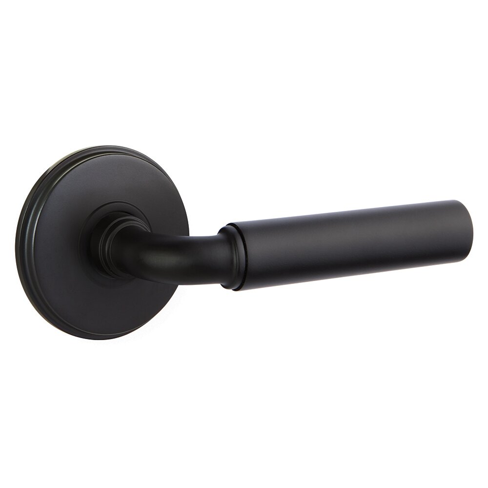 Single Dummy Right Handed Manning Door Lever With Watford Rose in Flat Black