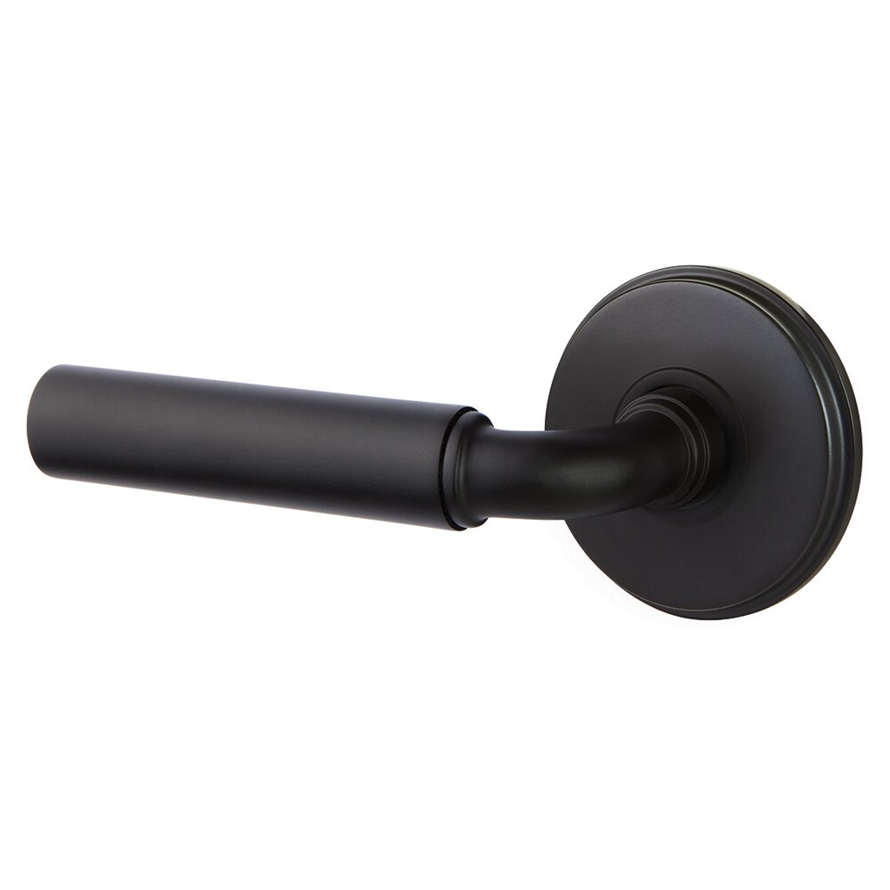 Double Dummy Left Handed Manning Door Lever With Watford Rose in Flat Black