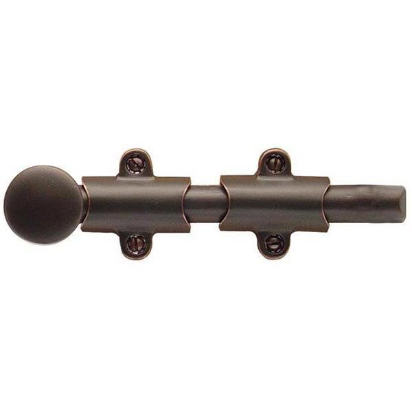 6" Surface Bolt with 3 Strikes in Oil Rubbed Bronze