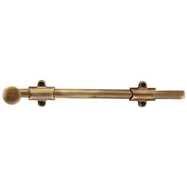 12" Surface Bolt with 3 Strikes in French Antique Brass