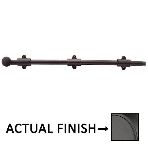 18" Surface Bolt with 3 Strikes in Flat Black