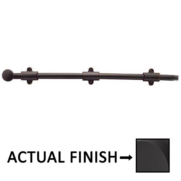 24" Surface Bolt with 3 Strikes in Flat Black