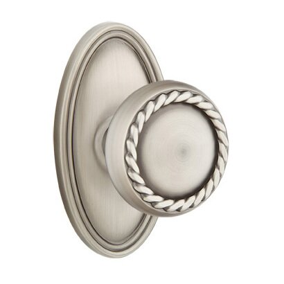 Single Dummy Rope Knob With Oval Rose in Pewter
