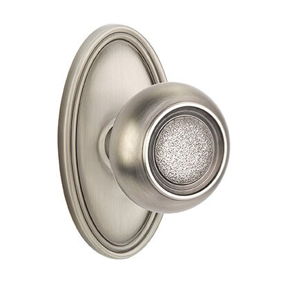 Double Dummy Belmont Knob With Oval Rose in Pewter
