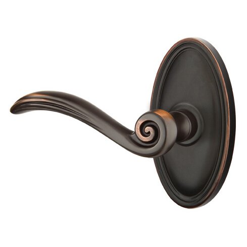 Double Dummy Elan Left Handed Lever With Oval Rose in Oil Rubbed Bronze