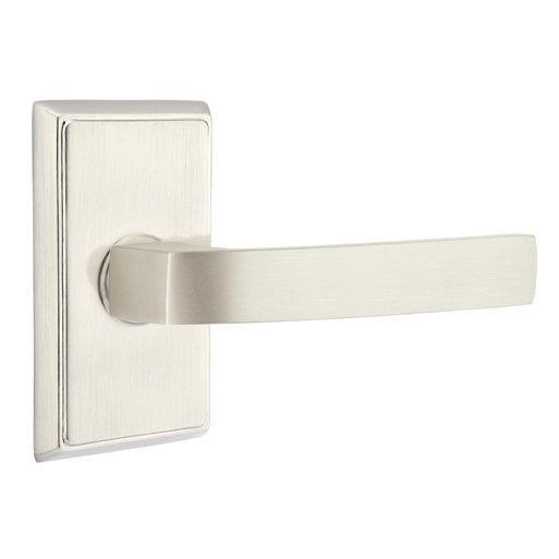 Double Dummy Breslin Right Handed Lever with Rectangular Rose in Satin Nickel