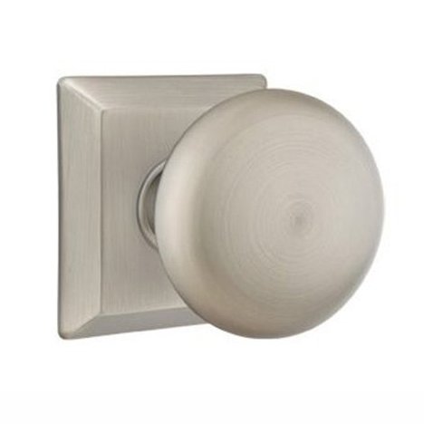 Single Dummy Providence Door Knob With Quincy Rose in Pewter