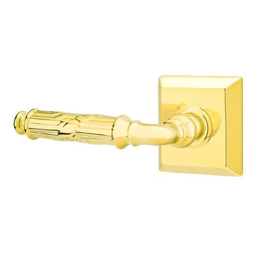 Single Dummy Left Handed Ribbon & Reed Lever With Quincy Rose in Unlacquered Brass