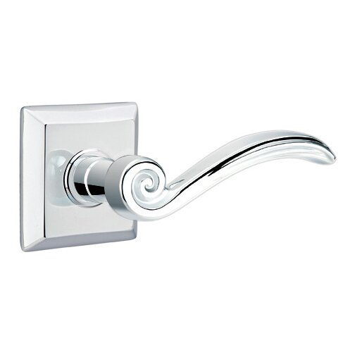Double Dummy Elan Right Handed Lever With Quincy Rose in Polished Chrome