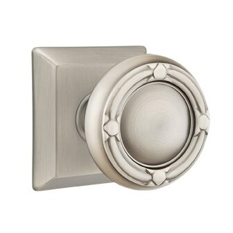 Double Dummy Ribbon & Reed Knob With Quincy Rose in Pewter