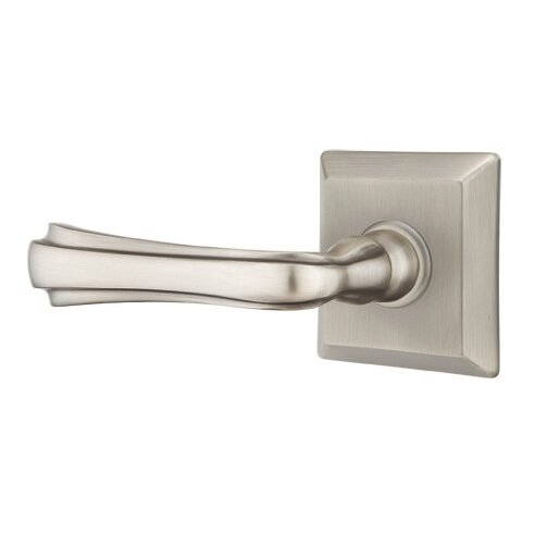Double Dummy Wembley Left Handed Lever With Quincy Rose in Pewter
