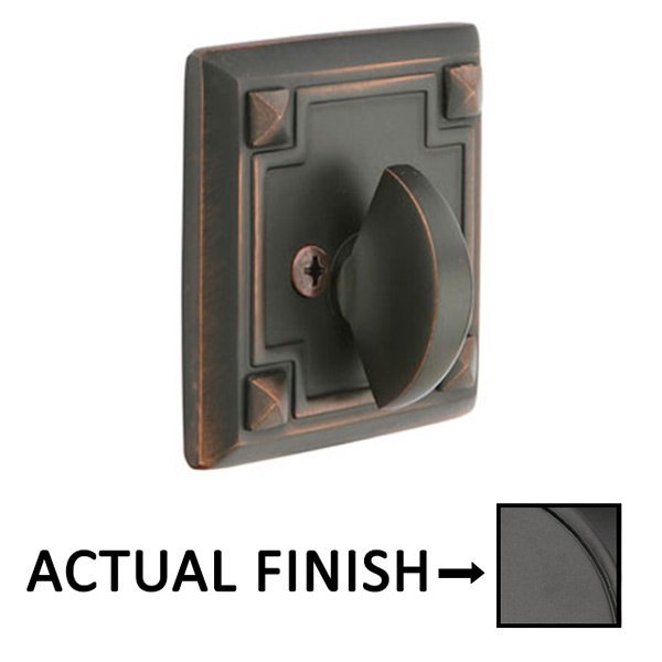 Arts and Crafts Single Sided Deadbolt in Flat Black