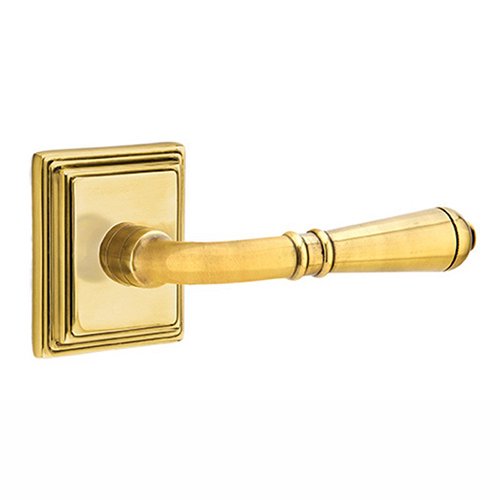 Double Dummy Right Handed Turino Door Lever With Wilshire Rose in French Antique Brass