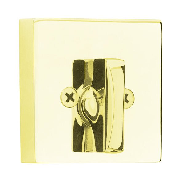 Square Single Sided Deadbolt in Unlacquered Brass