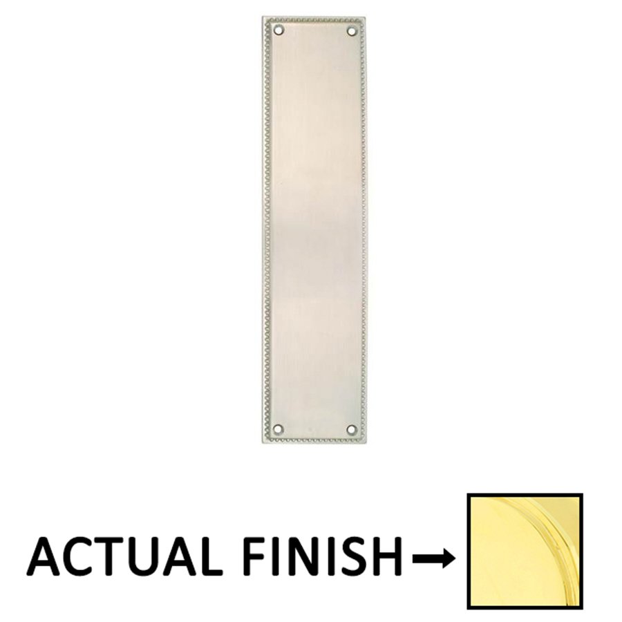 Knoxville Push Plate in Polished Brass